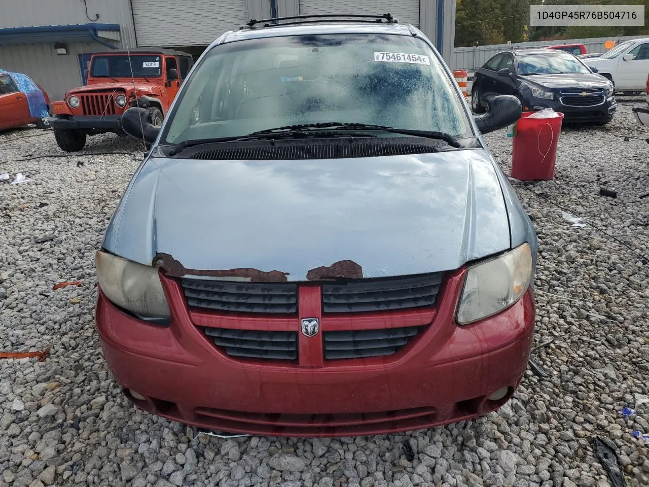 2006 Dodge Caravan Sxt VIN: 1D4GP45R76B504716 Lot: 75461454