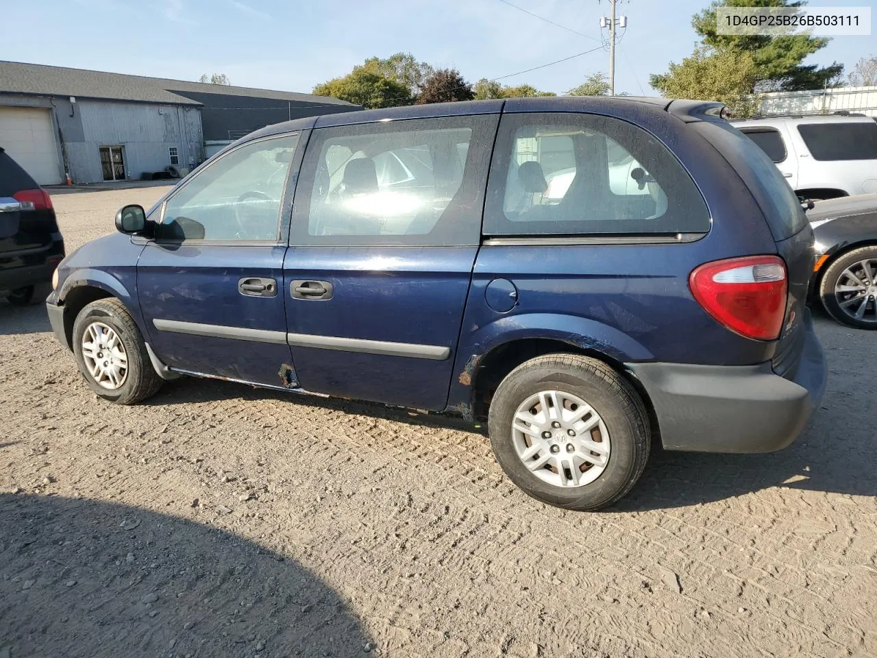 2006 Dodge Caravan Se VIN: 1D4GP25B26B503111 Lot: 75681434