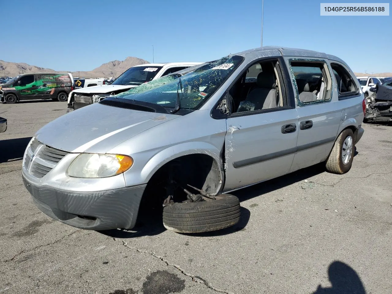 2006 Dodge Caravan Se VIN: 1D4GP25R56B586188 Lot: 76136104