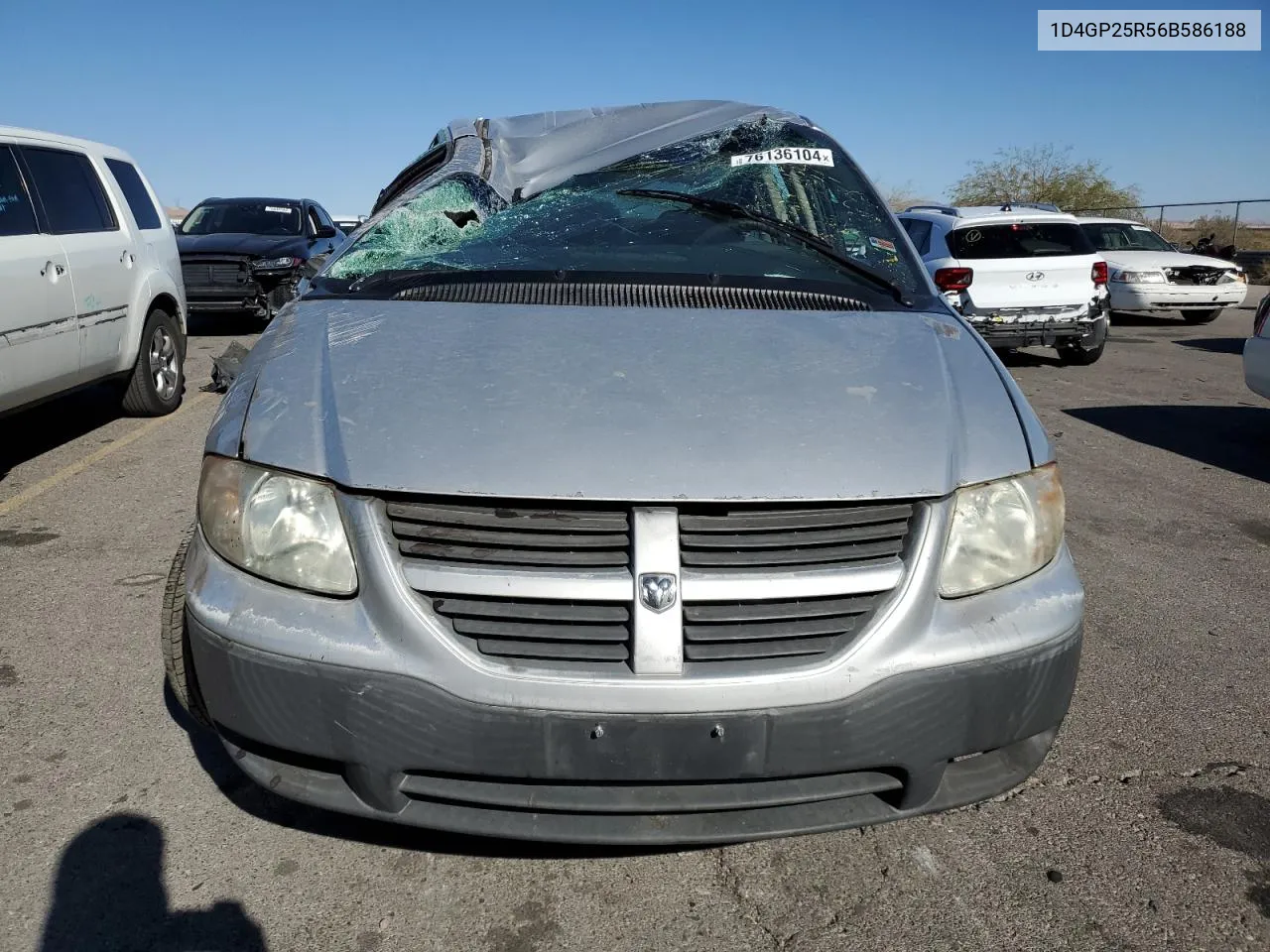 2006 Dodge Caravan Se VIN: 1D4GP25R56B586188 Lot: 76136104