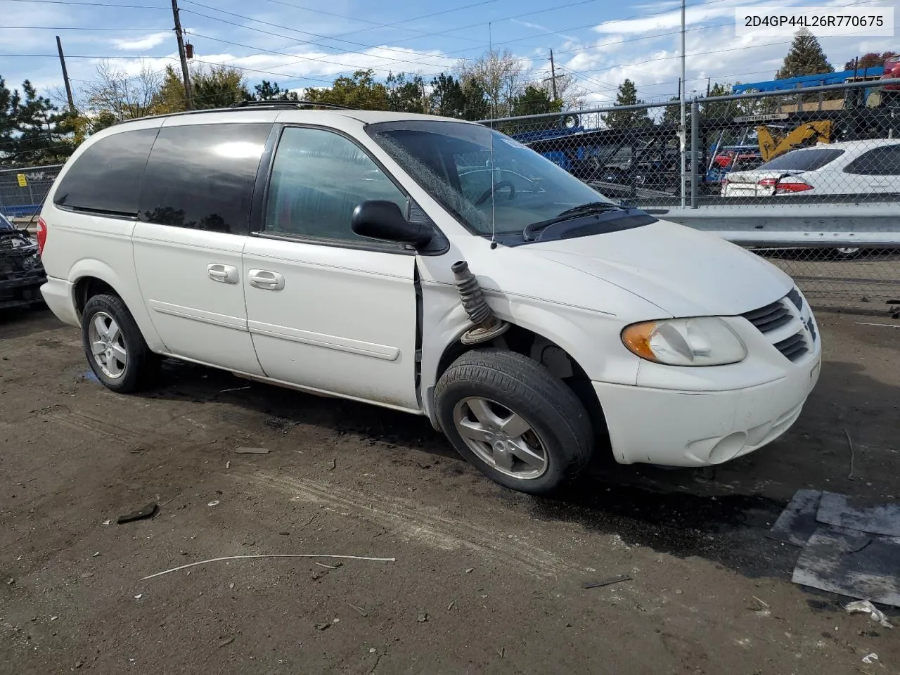 2006 Dodge Grand Caravan Sxt VIN: 2D4GP44L26R770675 Lot: 76415434