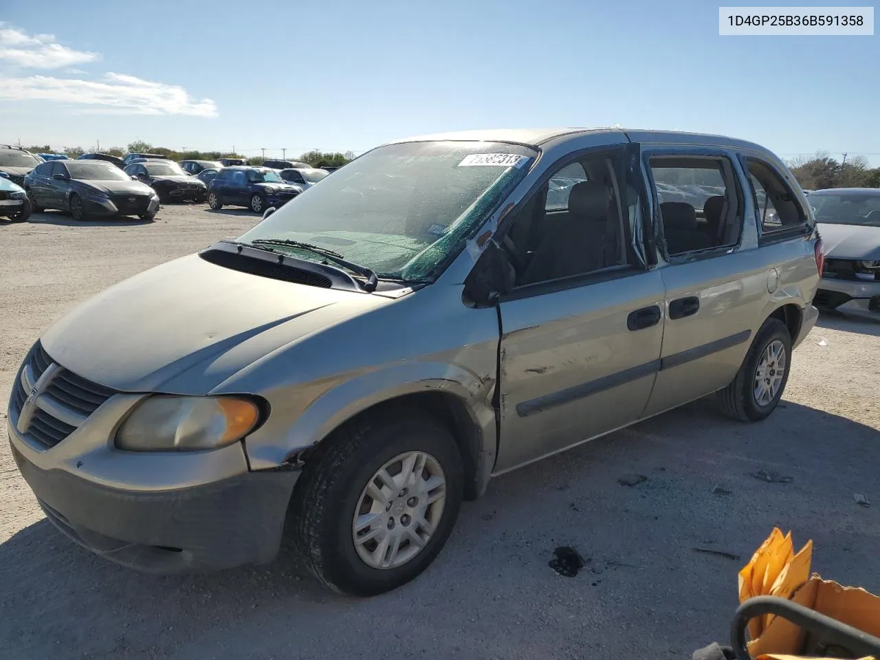 2006 Dodge Caravan Se VIN: 1D4GP25B36B591358 Lot: 76586313