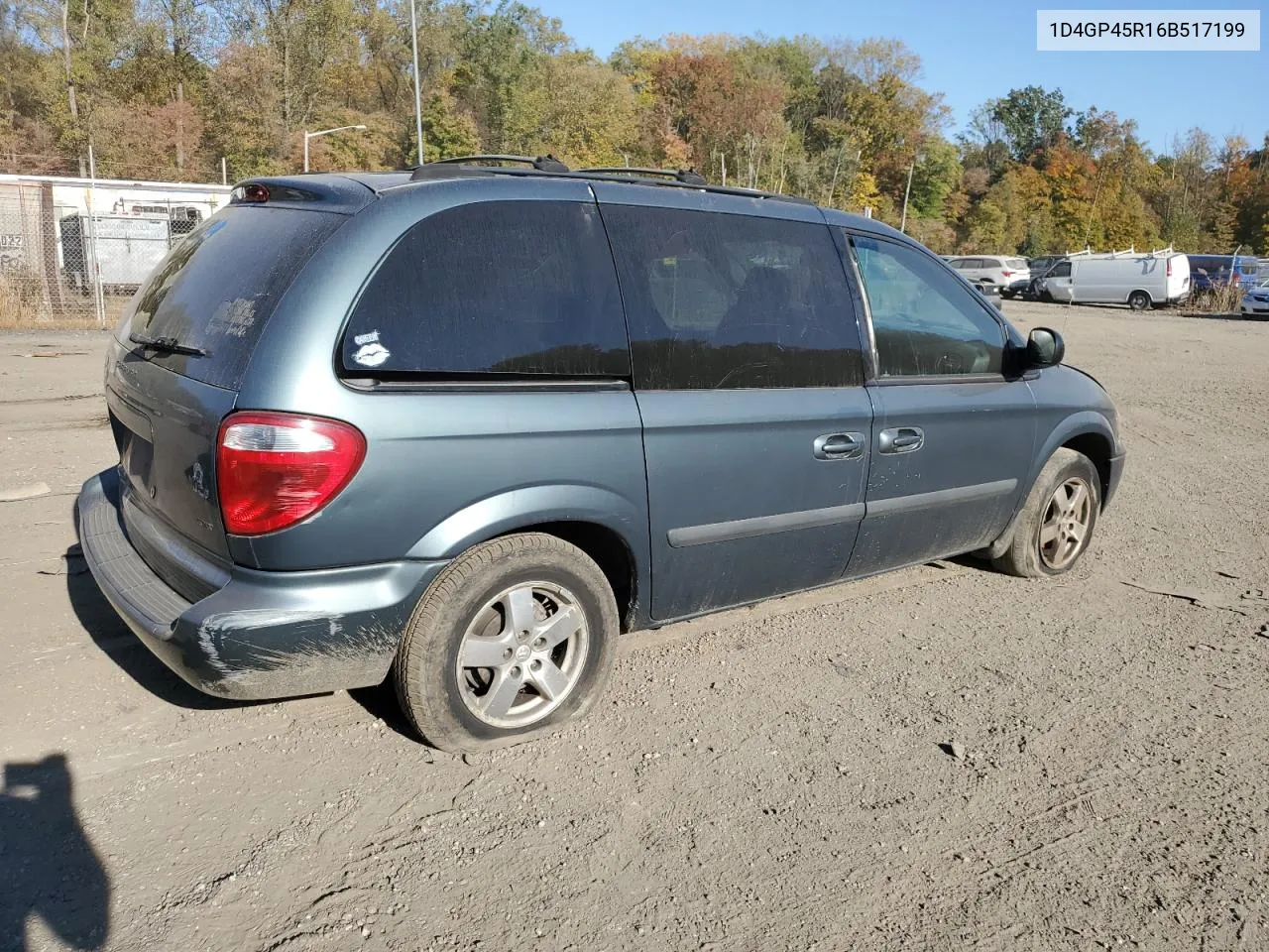 2006 Dodge Caravan Sxt VIN: 1D4GP45R16B517199 Lot: 76712584