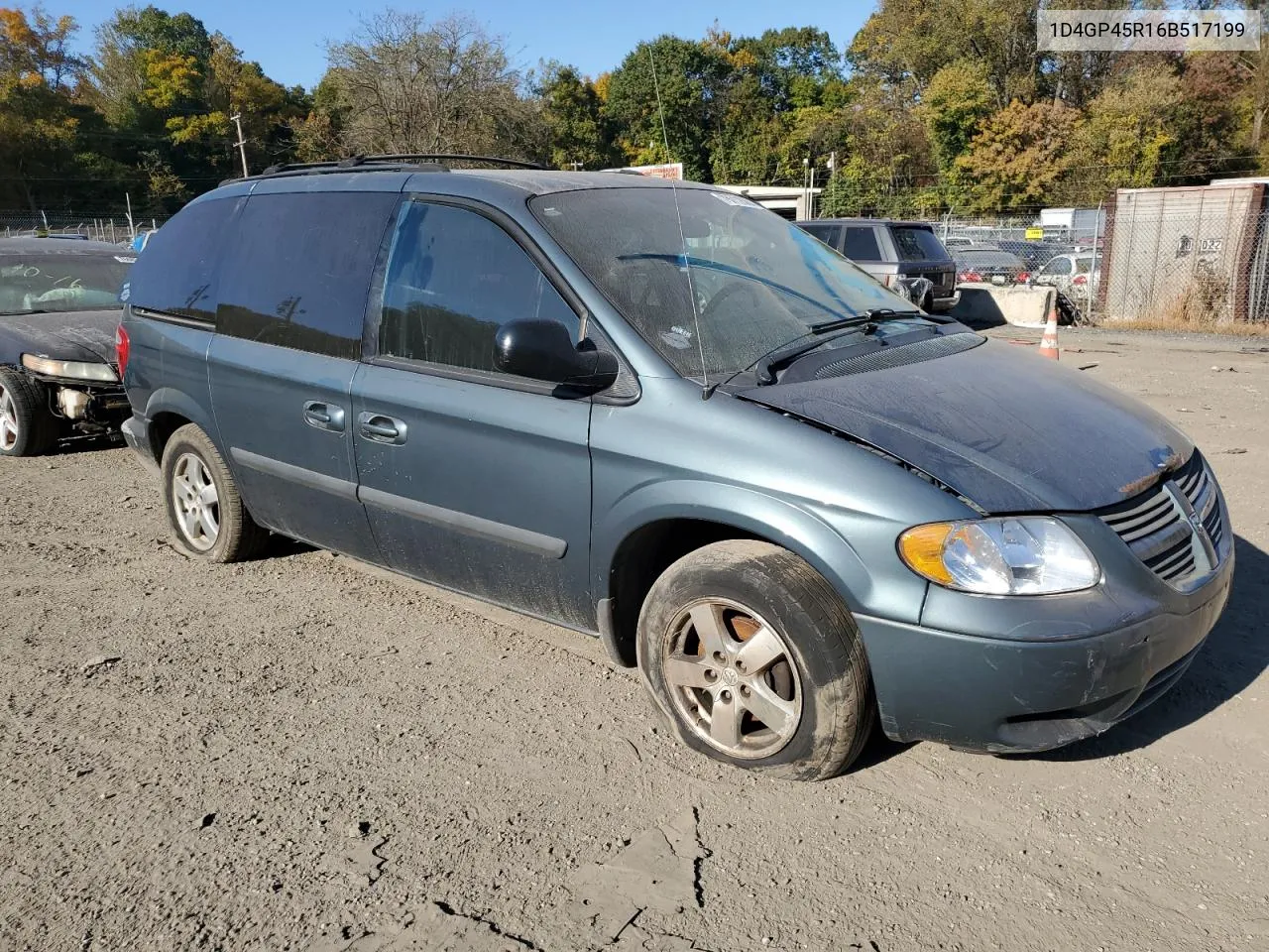 2006 Dodge Caravan Sxt VIN: 1D4GP45R16B517199 Lot: 76712584