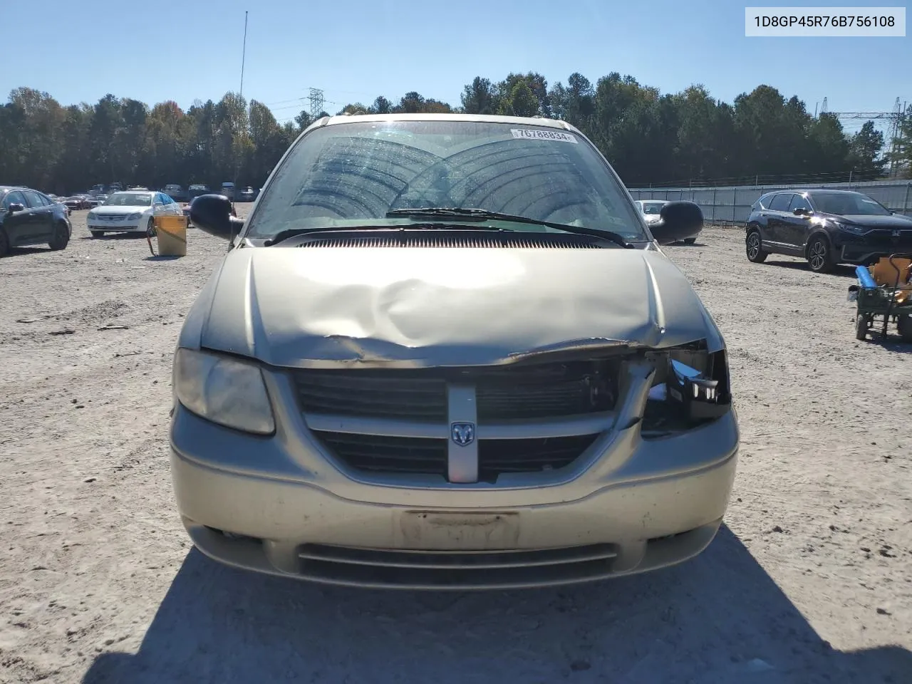 2006 Dodge Caravan Sxt VIN: 1D8GP45R76B756108 Lot: 76788834