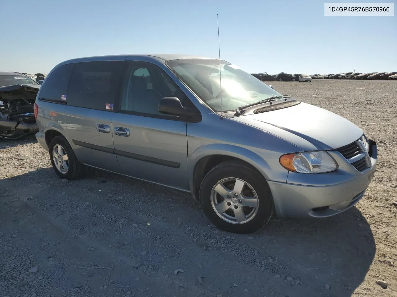 2006 Dodge Caravan Sxt VIN: 1D4GP45R76B570960 Lot: 77000764