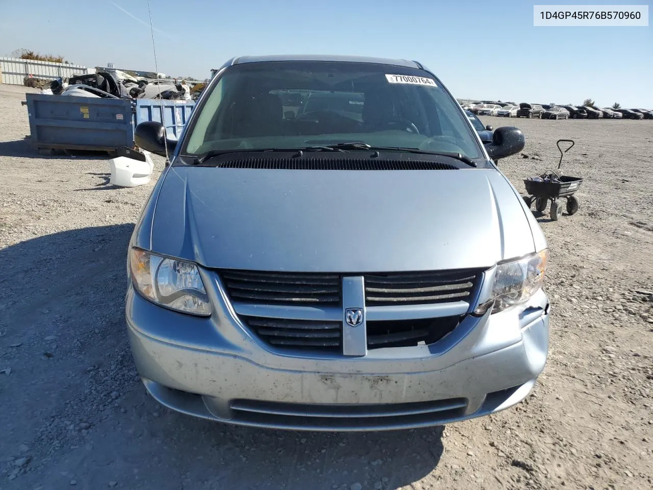 2006 Dodge Caravan Sxt VIN: 1D4GP45R76B570960 Lot: 77000764