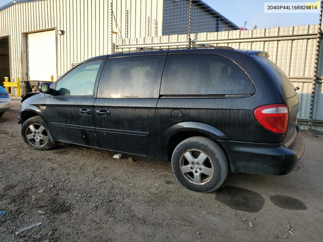 2006 Dodge Grand Caravan Sxt VIN: 2D4GP44L16R829814 Lot: 77373204