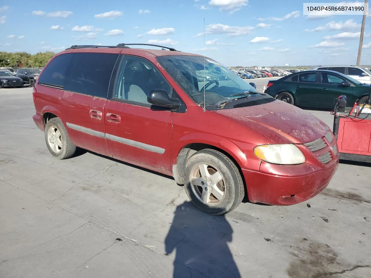 2006 Dodge Caravan Sxt VIN: 1D4GP45R66B741990 Lot: 77535474