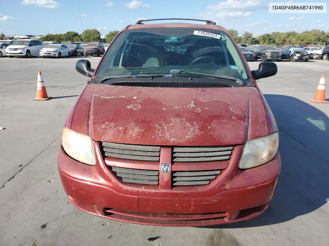 2006 Dodge Caravan Sxt VIN: 1D4GP45R66B741990 Lot: 77535474