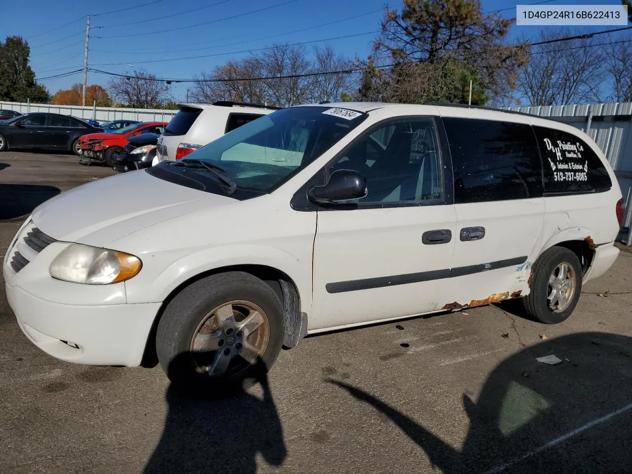 2006 Dodge Grand Caravan Se VIN: 1D4GP24R16B622413 Lot: 79067684