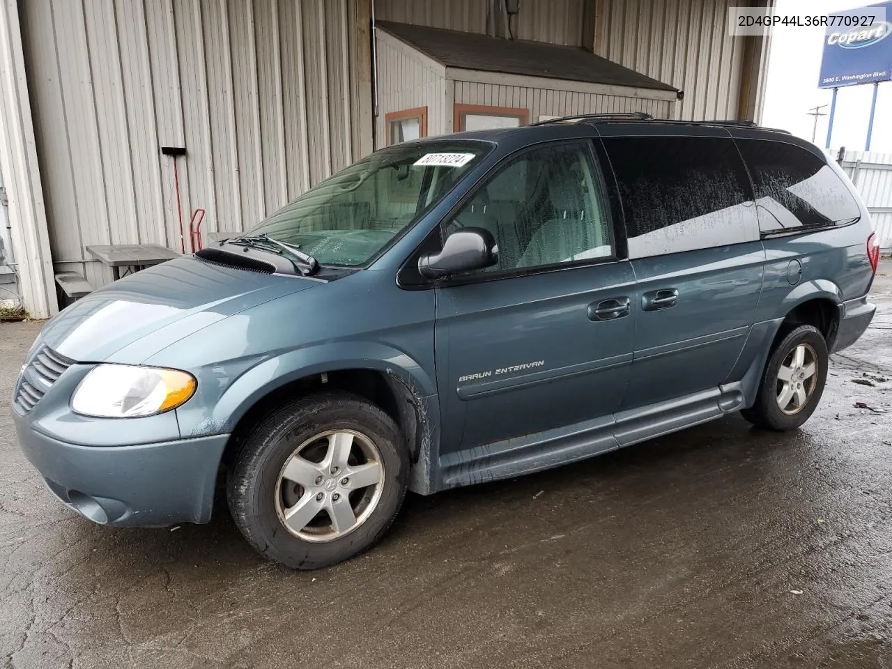 2006 Dodge Grand Caravan Sxt VIN: 2D4GP44L36R770927 Lot: 80713224