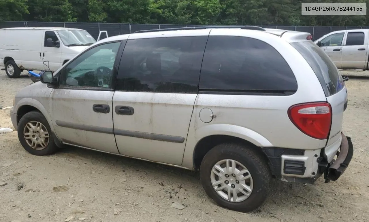 2007 Dodge Caravan Se VIN: 1D4GP25RX7B244155 Lot: 57452974