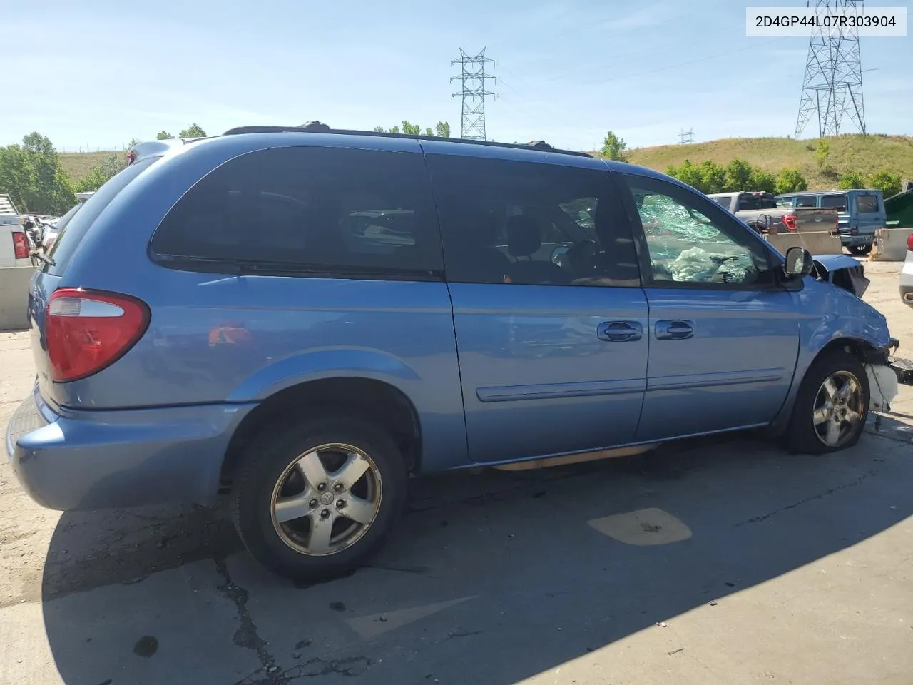 2007 Dodge Grand Caravan Sxt VIN: 2D4GP44L07R303904 Lot: 58717154