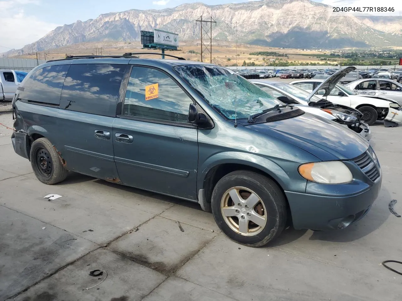 2007 Dodge Grand Caravan Sxt VIN: 2D4GP44L77R188346 Lot: 66916994