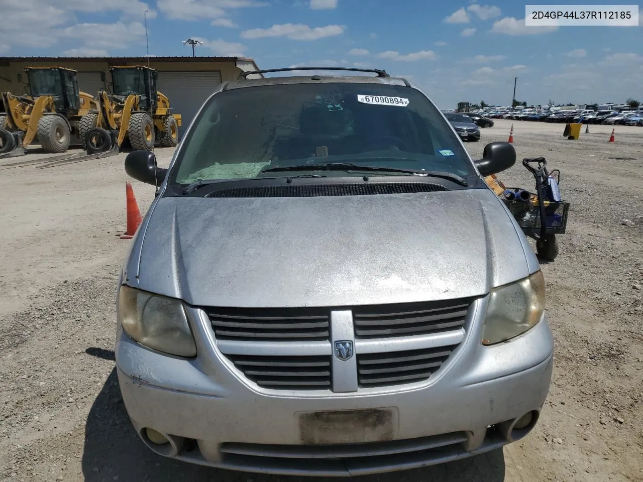 2007 Dodge Grand Caravan Sxt VIN: 2D4GP44L37R112185 Lot: 67090894