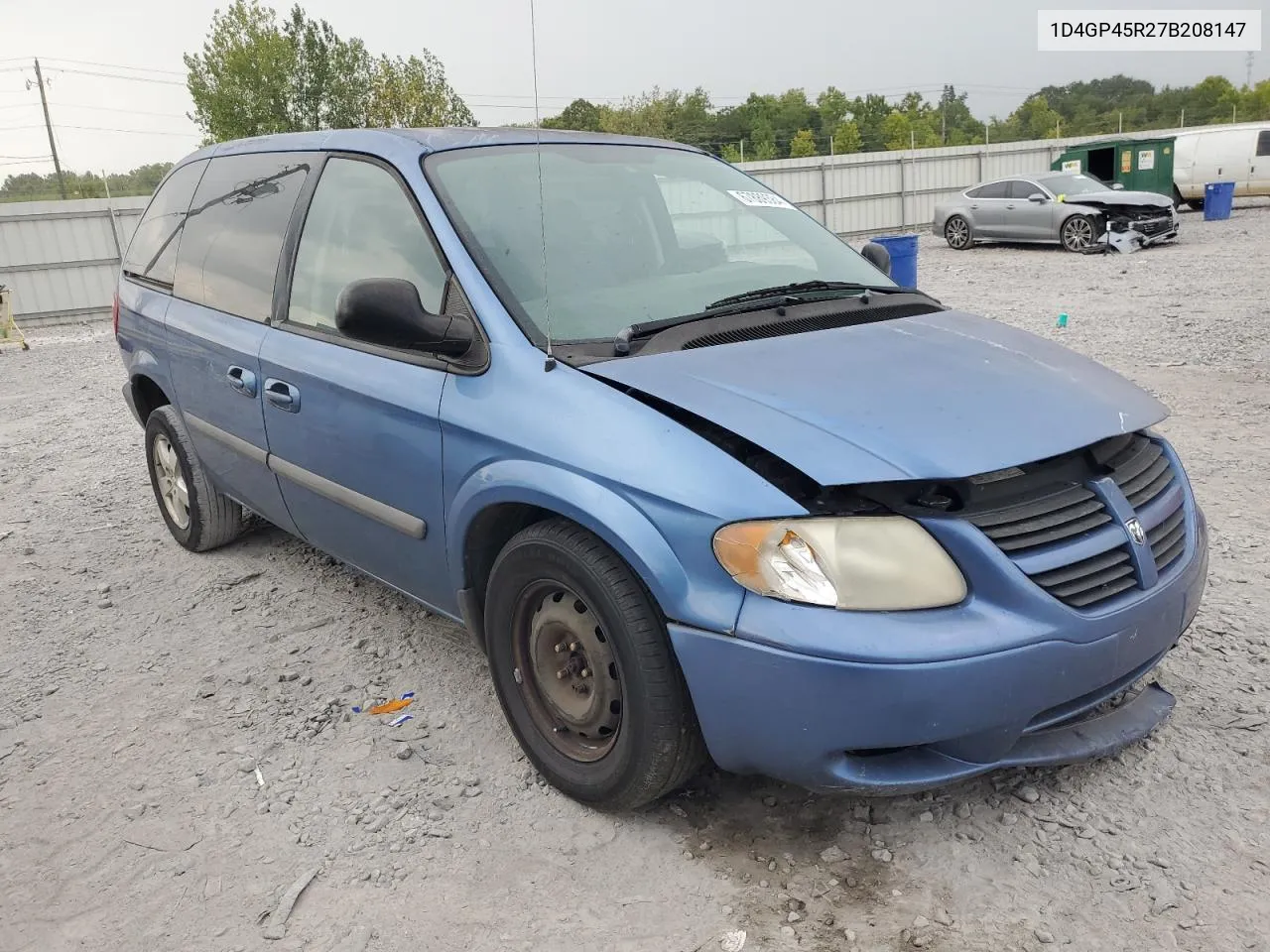 2007 Dodge Caravan Sxt VIN: 1D4GP45R27B208147 Lot: 67889384