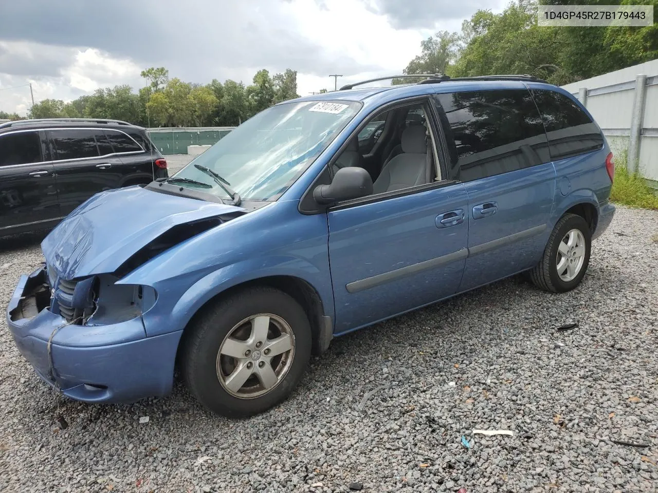 2007 Dodge Caravan Sxt VIN: 1D4GP45R27B179443 Lot: 67910184