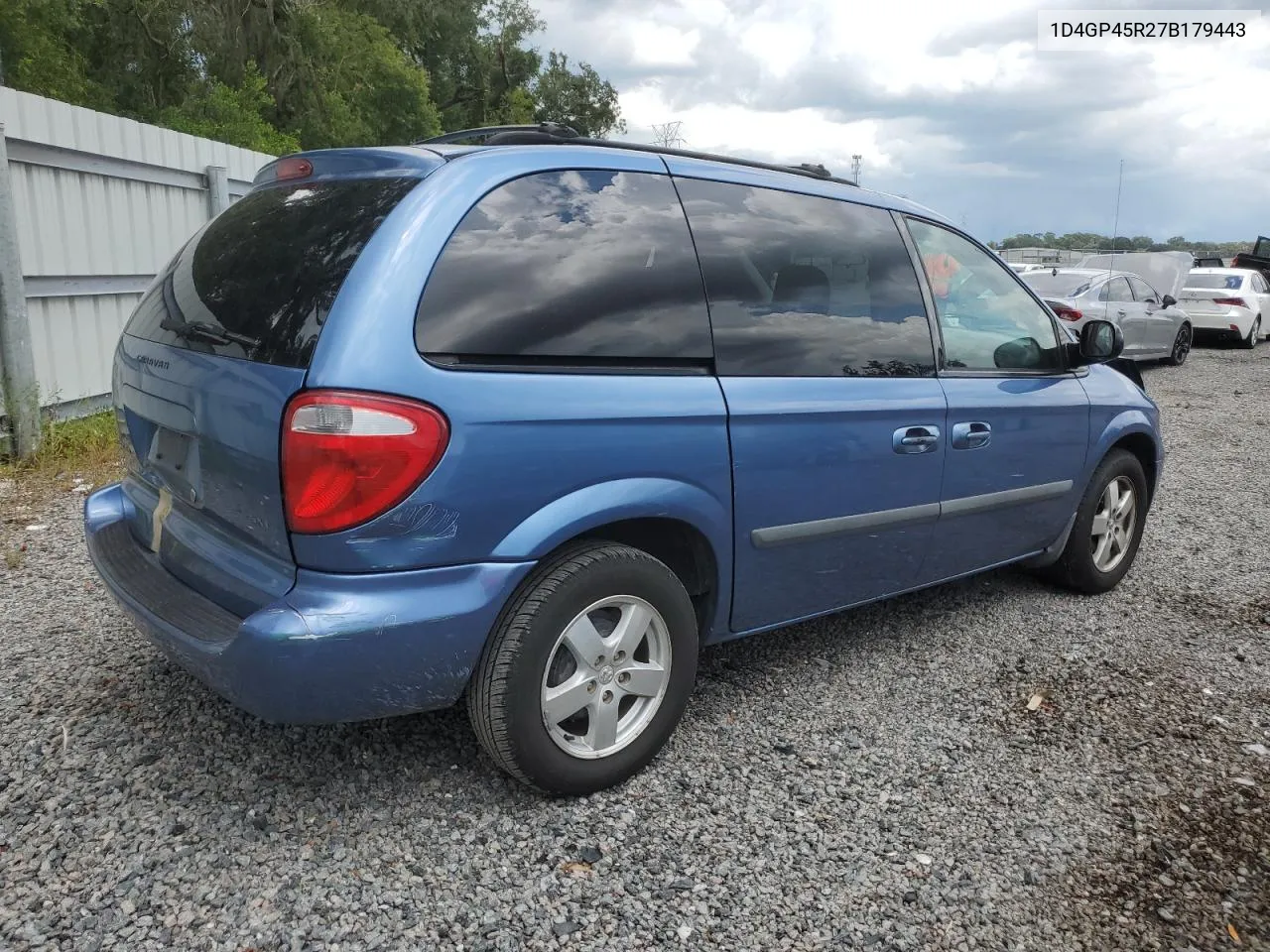 2007 Dodge Caravan Sxt VIN: 1D4GP45R27B179443 Lot: 67910184