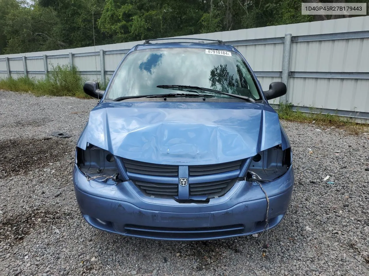 2007 Dodge Caravan Sxt VIN: 1D4GP45R27B179443 Lot: 67910184