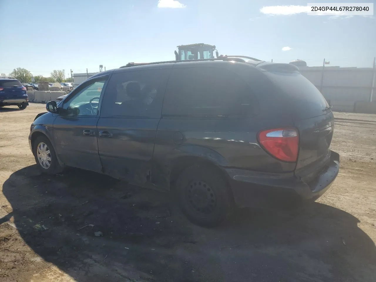 2007 Dodge Grand Caravan Sxt VIN: 2D4GP44L67R278040 Lot: 73088524