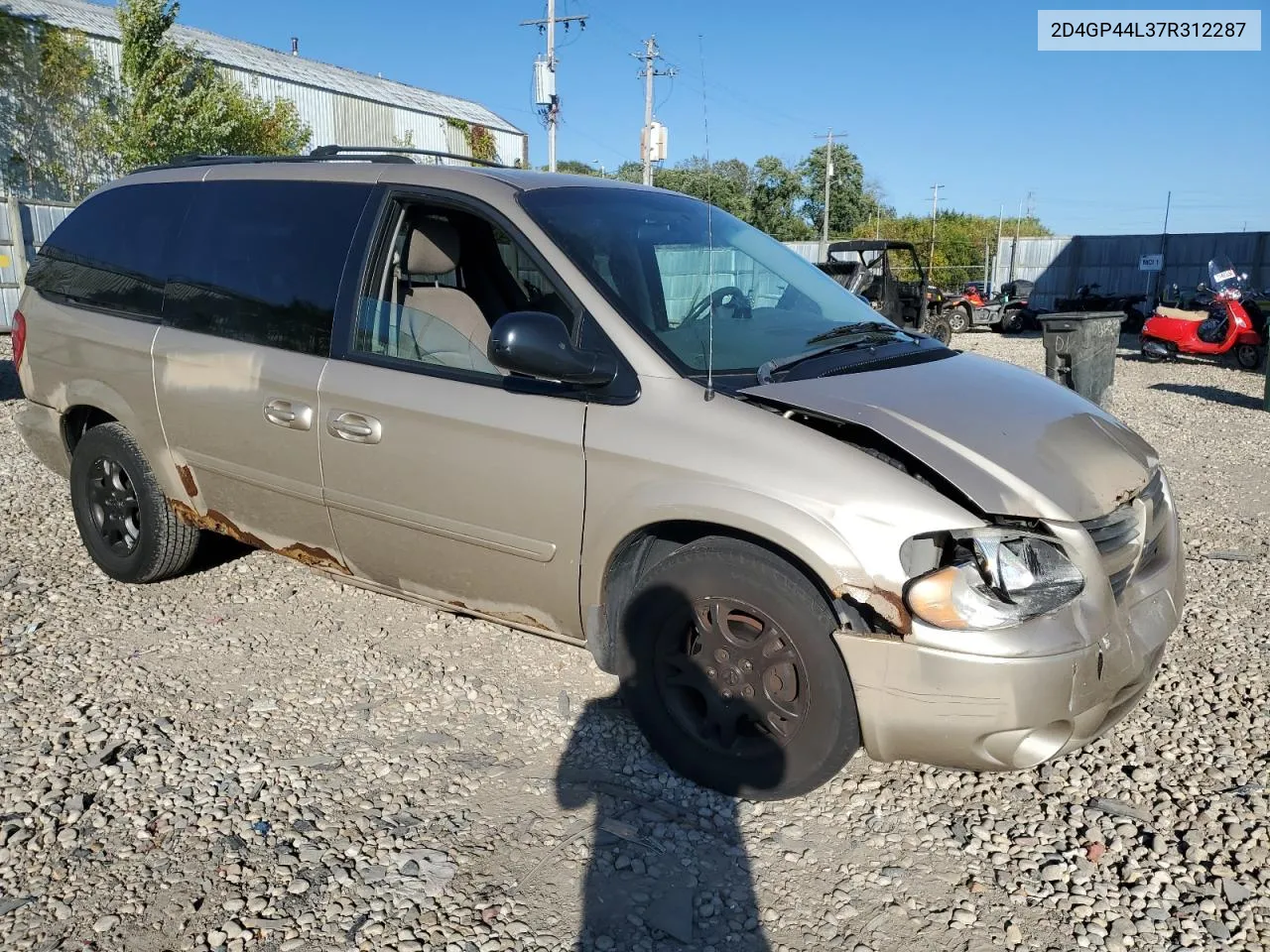 2007 Dodge Grand Caravan Sxt VIN: 2D4GP44L37R312287 Lot: 74214604