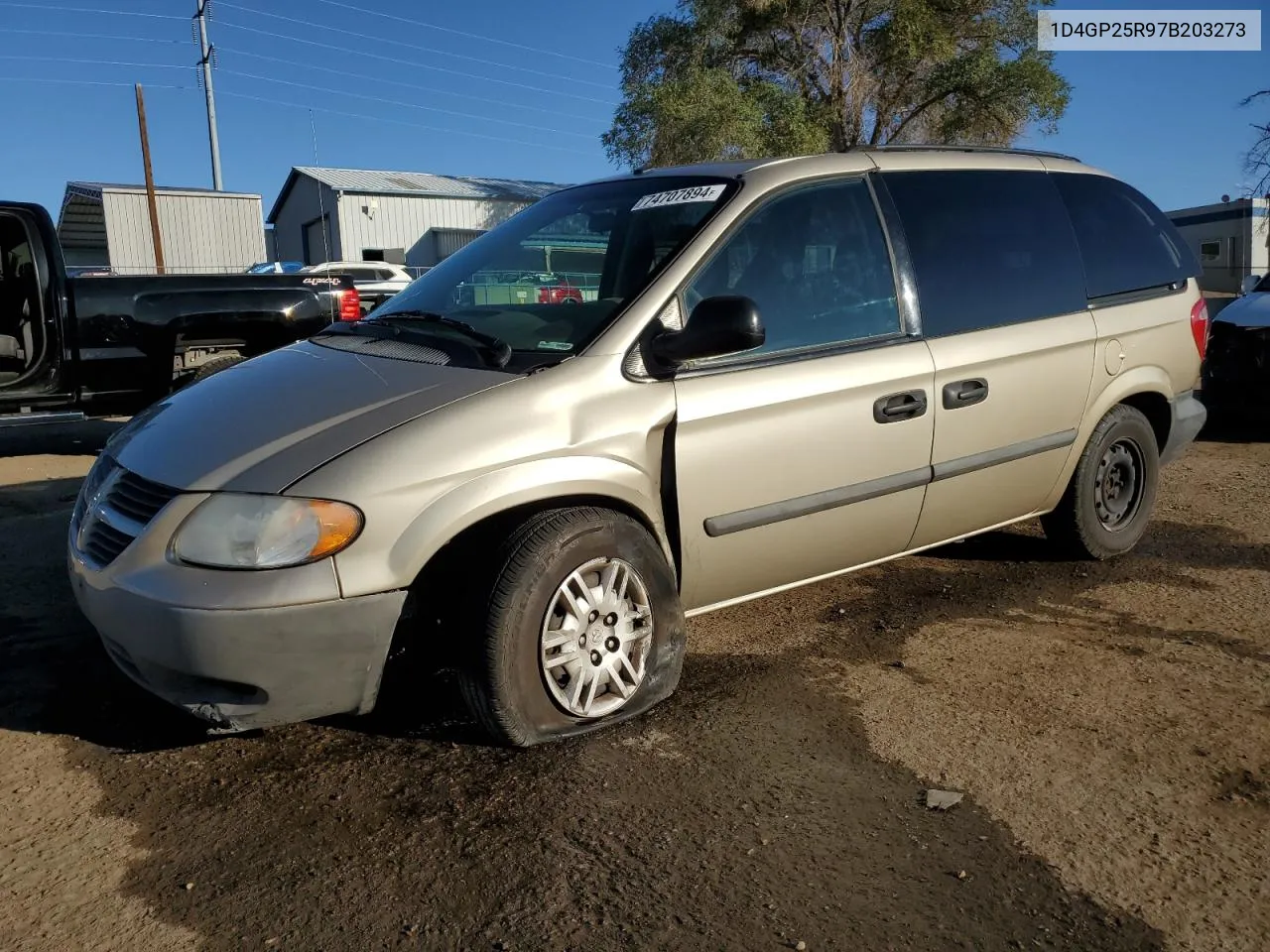 2007 Dodge Caravan Se VIN: 1D4GP25R97B203273 Lot: 74707894