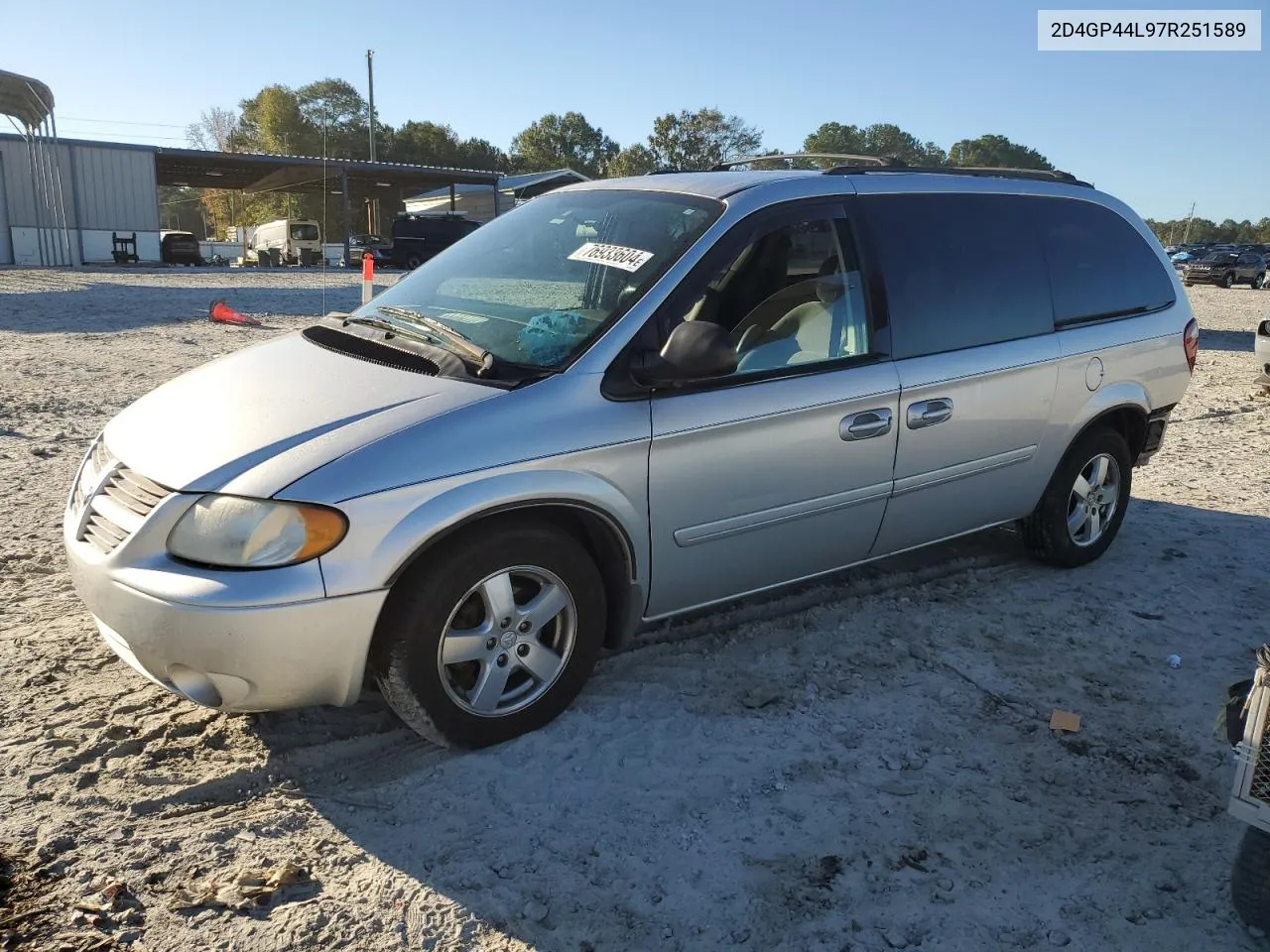 2007 Dodge Grand Caravan Sxt VIN: 2D4GP44L97R251589 Lot: 76933604