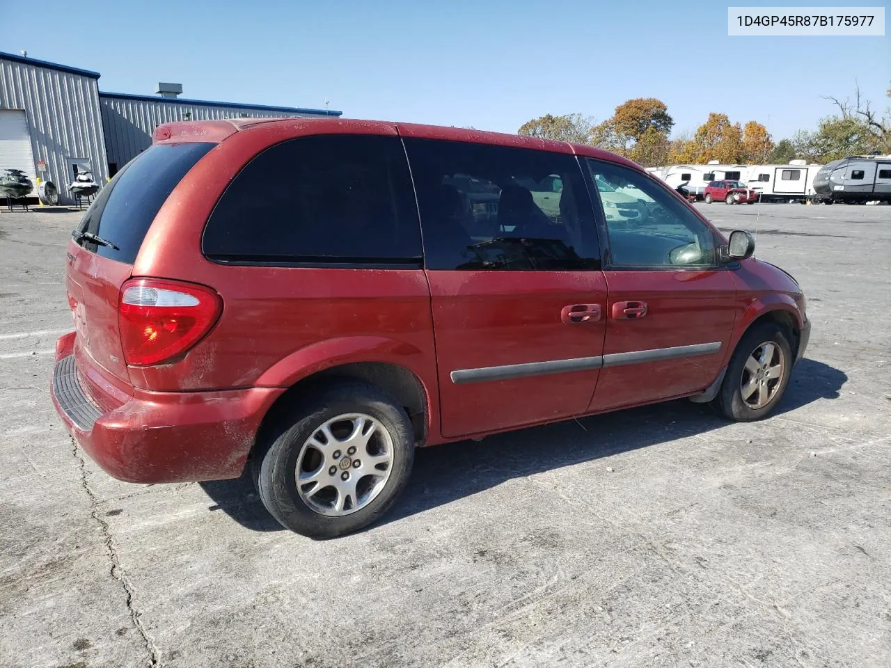 2007 Dodge Caravan Sxt VIN: 1D4GP45R87B175977 Lot: 77106514