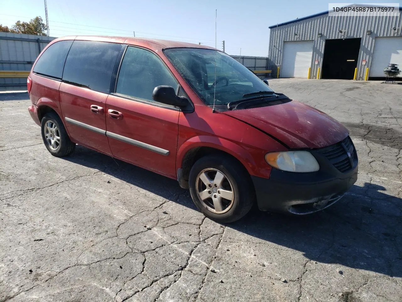 2007 Dodge Caravan Sxt VIN: 1D4GP45R87B175977 Lot: 77106514