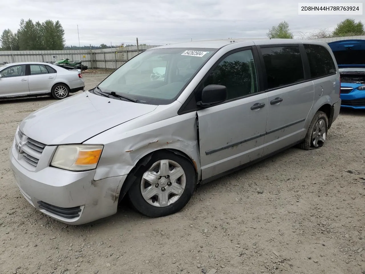 2008 Dodge Grand Caravan Se VIN: 2D8HN44H78R763924 Lot: 54262504