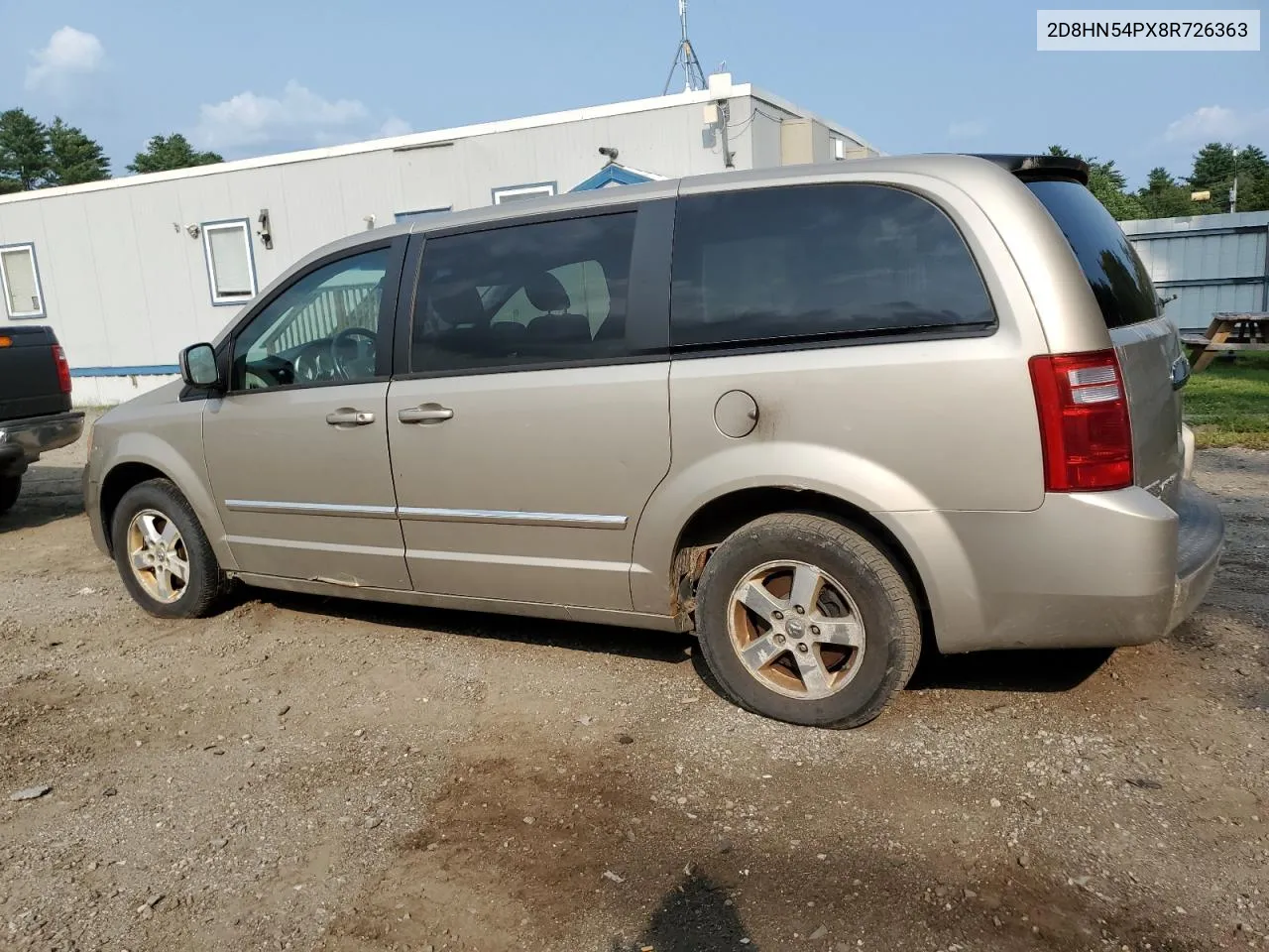 2008 Dodge Grand Caravan Sxt VIN: 2D8HN54PX8R726363 Lot: 66873494