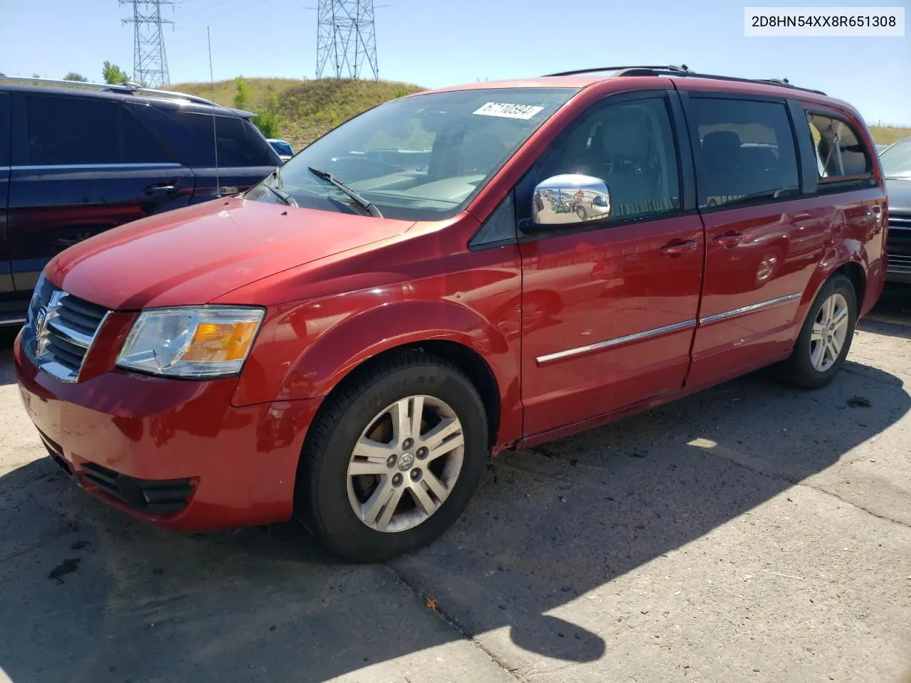 2008 Dodge Grand Caravan Sxt VIN: 2D8HN54XX8R651308 Lot: 67110594