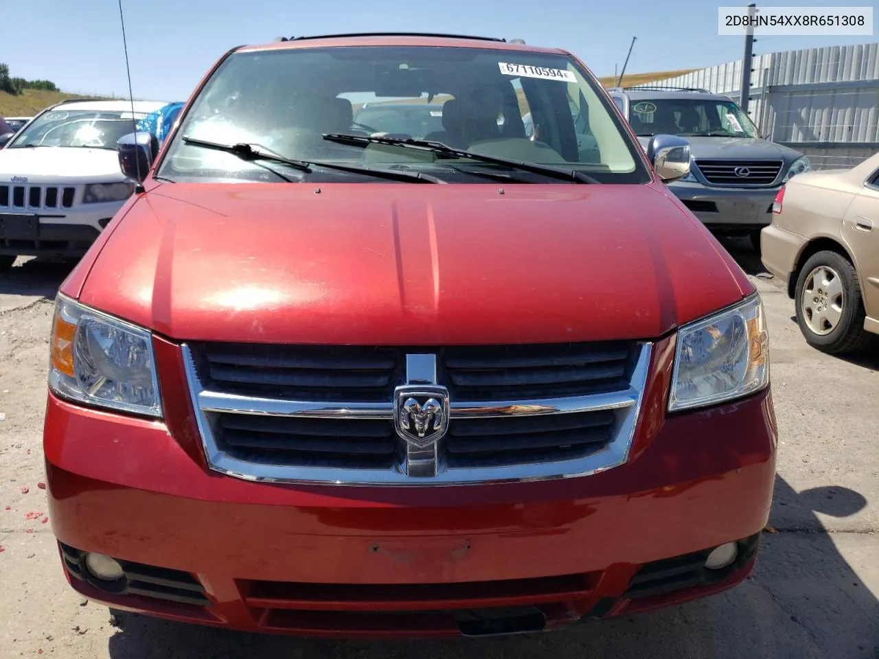 2008 Dodge Grand Caravan Sxt VIN: 2D8HN54XX8R651308 Lot: 67110594