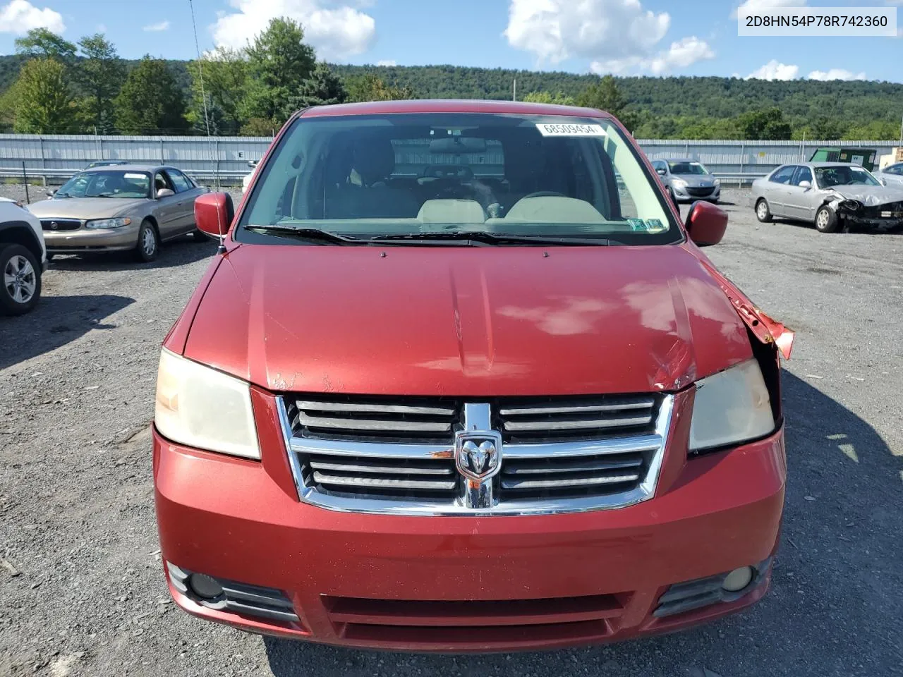 2008 Dodge Grand Caravan Sxt VIN: 2D8HN54P78R742360 Lot: 68509454