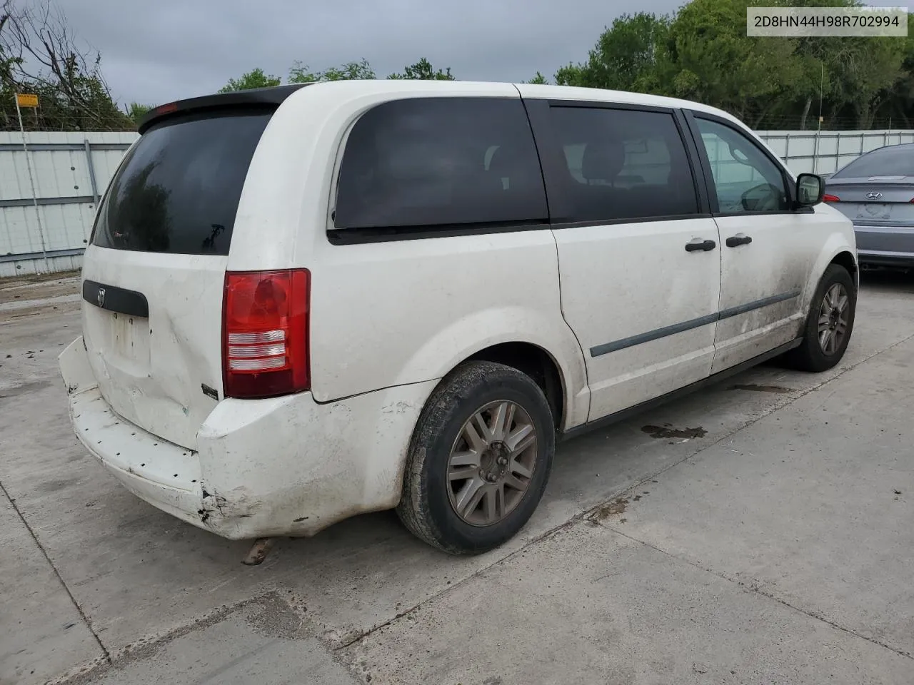 2008 Dodge Grand Caravan Se VIN: 2D8HN44H98R702994 Lot: 70015324