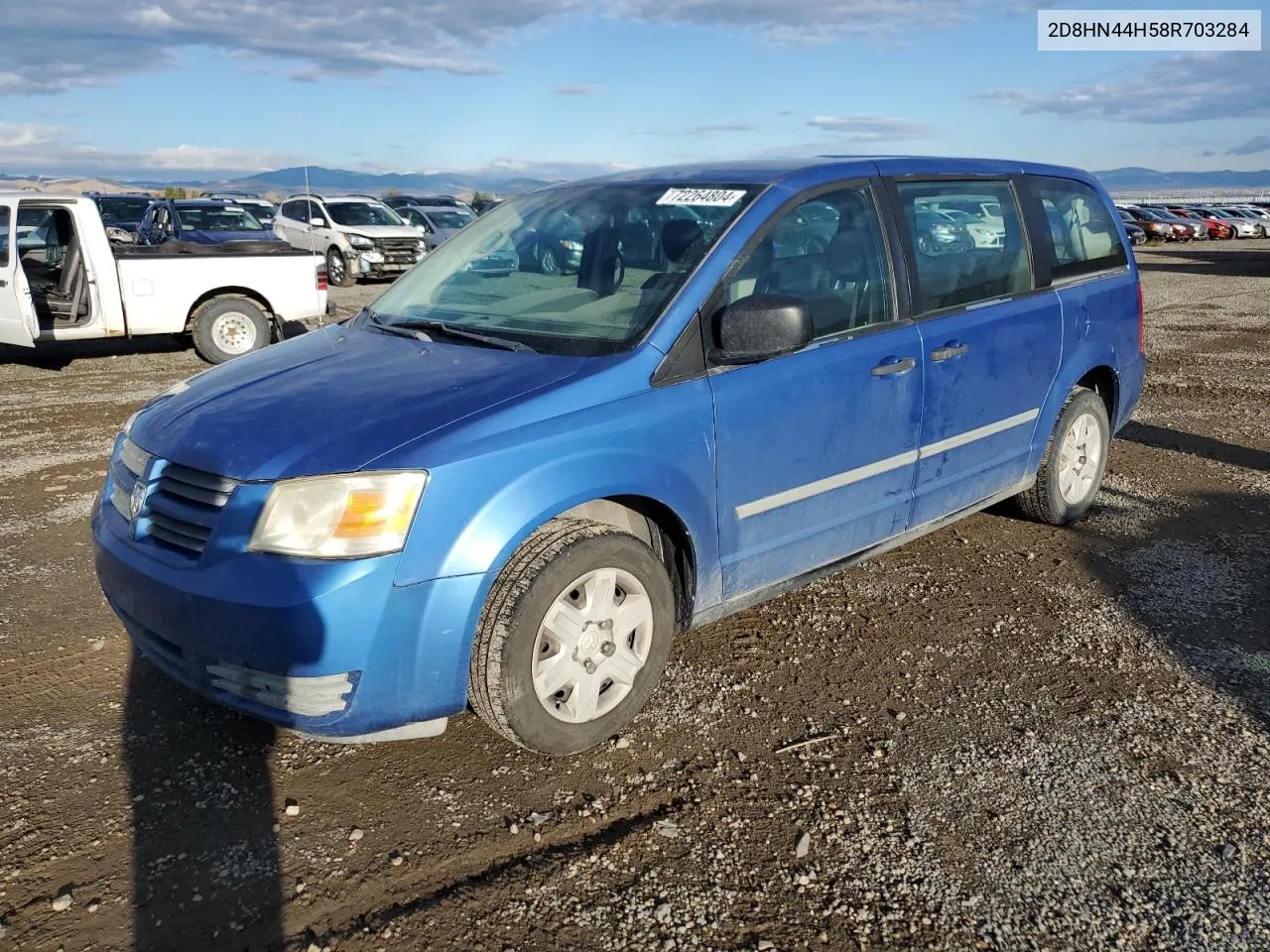 2008 Dodge Grand Caravan Se VIN: 2D8HN44H58R703284 Lot: 72264804