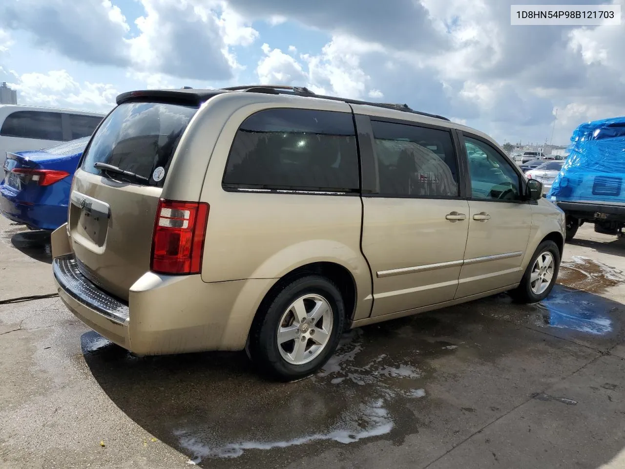 2008 Dodge Grand Caravan Sxt VIN: 1D8HN54P98B121703 Lot: 72790014