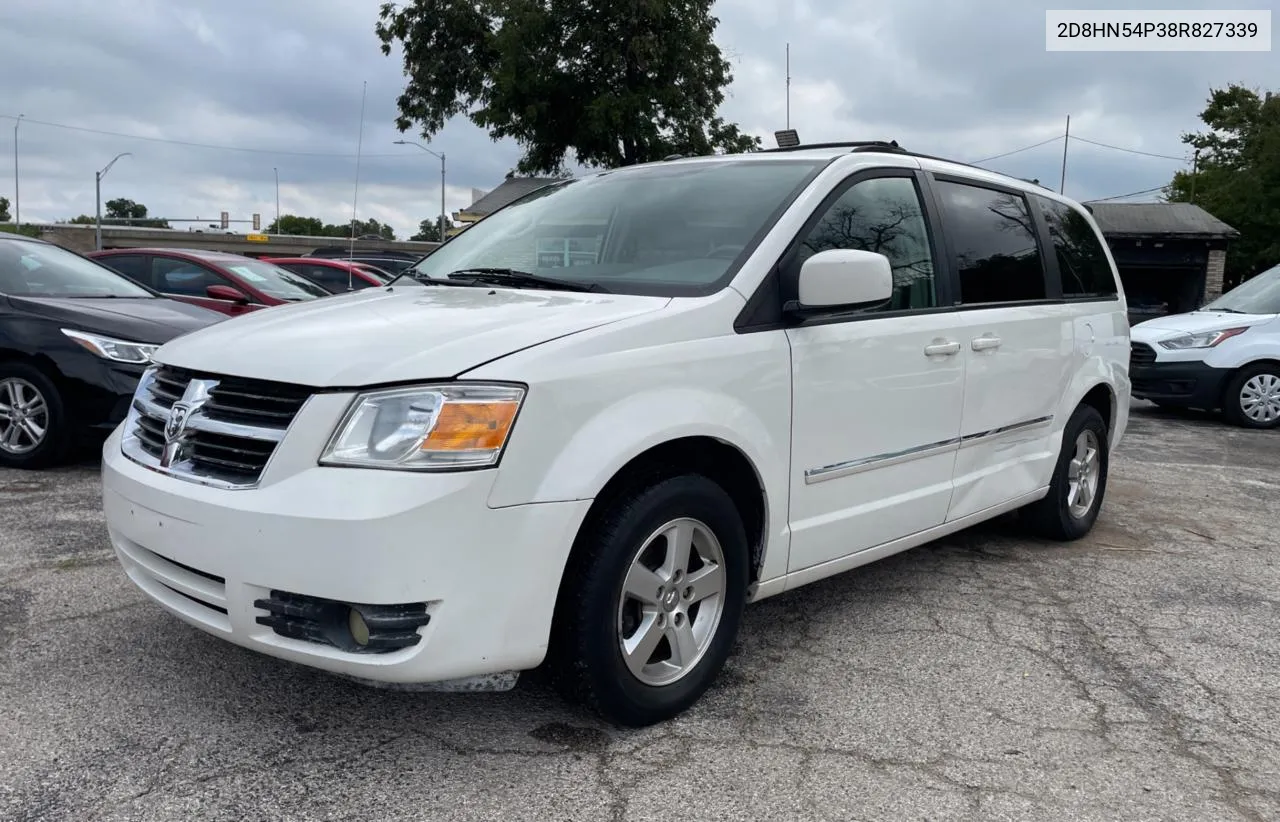 2008 Dodge Grand Caravan Sxt VIN: 2D8HN54P38R827339 Lot: 73037734