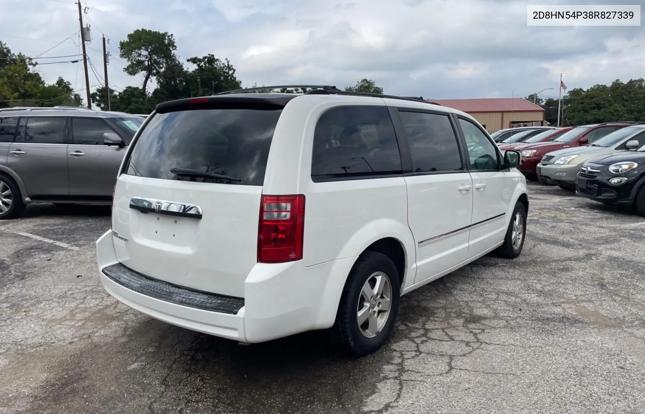 2008 Dodge Grand Caravan Sxt VIN: 2D8HN54P38R827339 Lot: 73037734