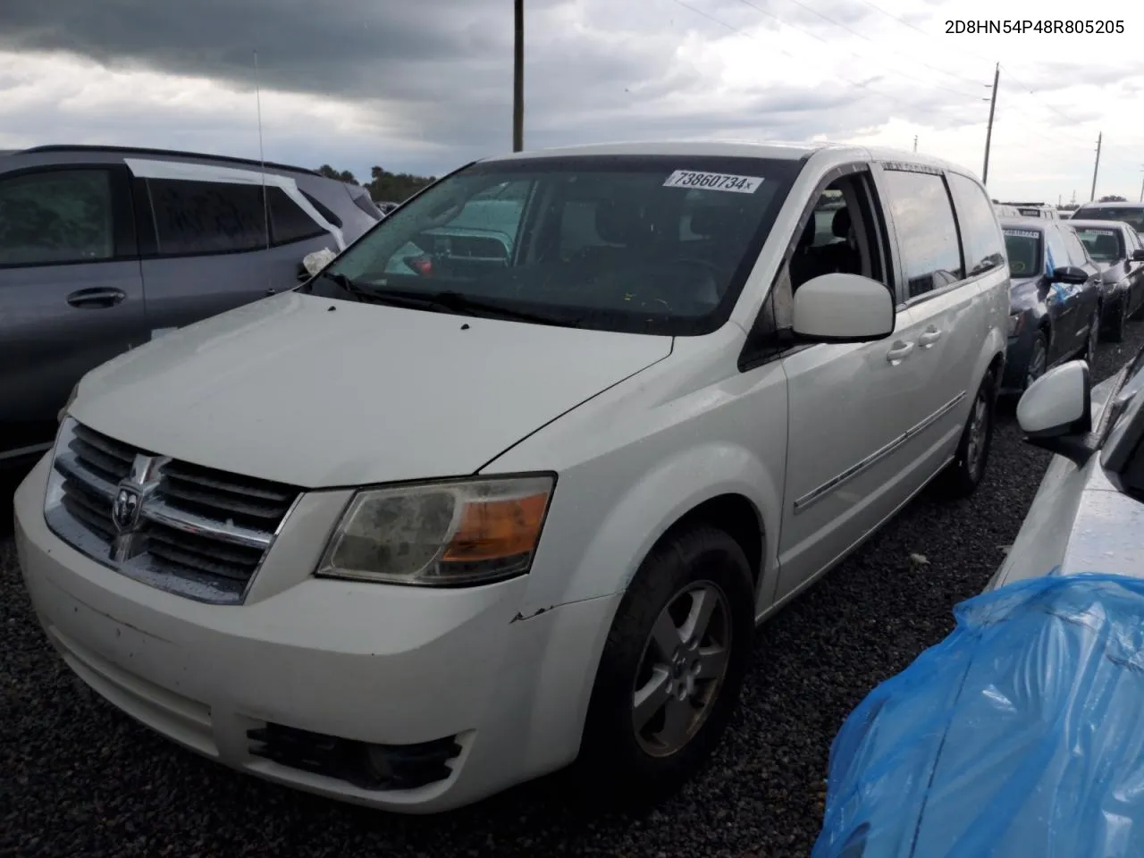 2008 Dodge Grand Caravan Sxt VIN: 2D8HN54P48R805205 Lot: 73860734