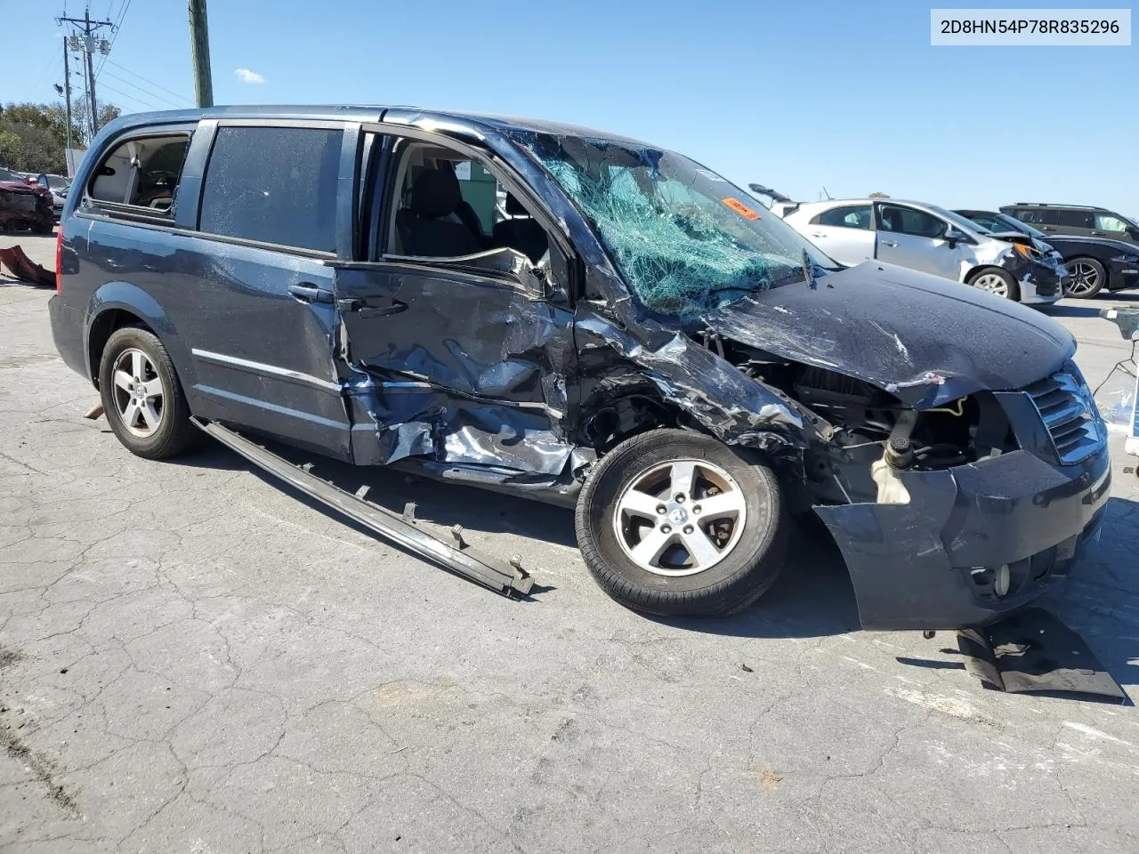 2008 Dodge Grand Caravan Sxt VIN: 2D8HN54P78R835296 Lot: 75739344