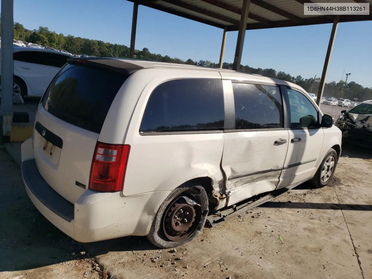 2008 Dodge Grand Caravan Se VIN: 1D8HN44H38B113261 Lot: 75747294