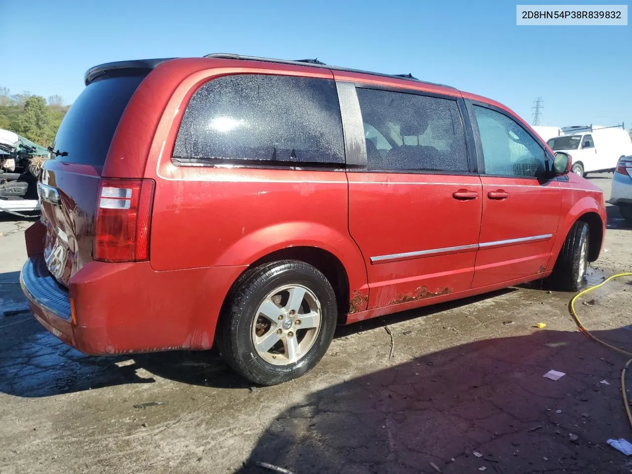 2008 Dodge Grand Caravan Sxt VIN: 2D8HN54P38R839832 Lot: 76382634