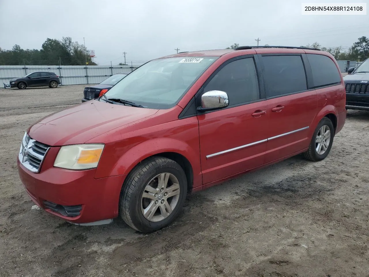 2008 Dodge Grand Caravan Sxt VIN: 2D8HN54X88R124108 Lot: 76550714