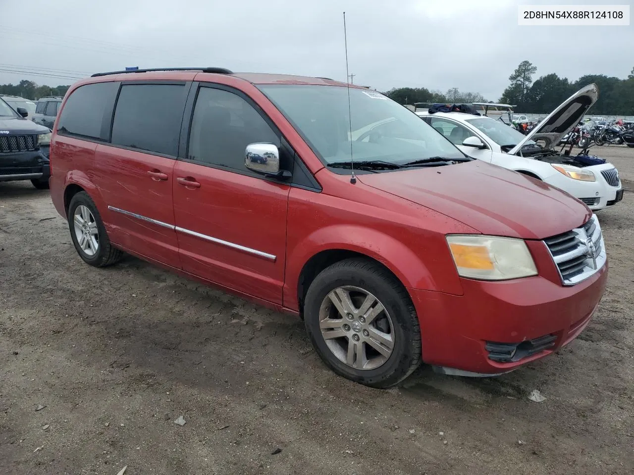 2008 Dodge Grand Caravan Sxt VIN: 2D8HN54X88R124108 Lot: 76550714