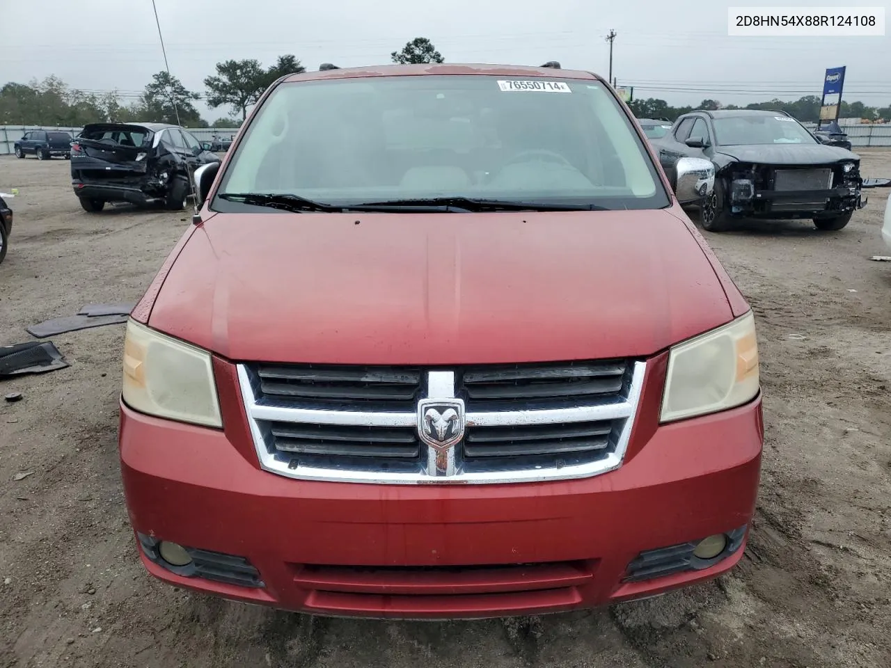 2008 Dodge Grand Caravan Sxt VIN: 2D8HN54X88R124108 Lot: 76550714