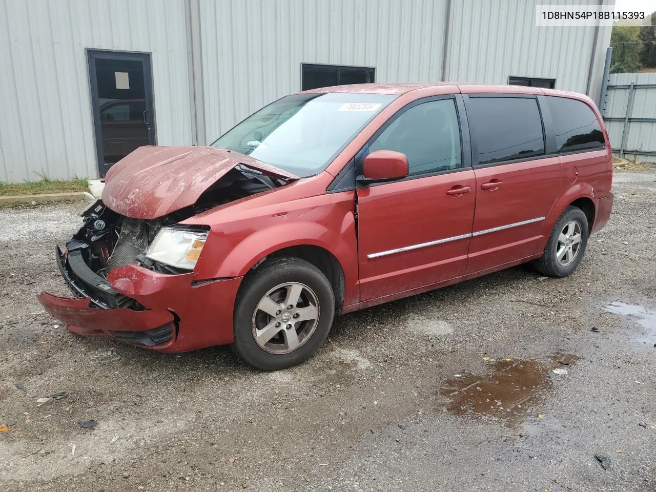 2008 Dodge Grand Caravan Sxt VIN: 1D8HN54P18B115393 Lot: 78652804