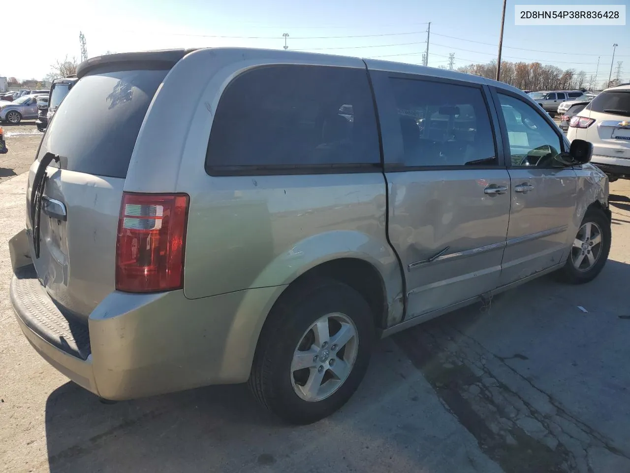 2008 Dodge Grand Caravan Sxt VIN: 2D8HN54P38R836428 Lot: 79666734