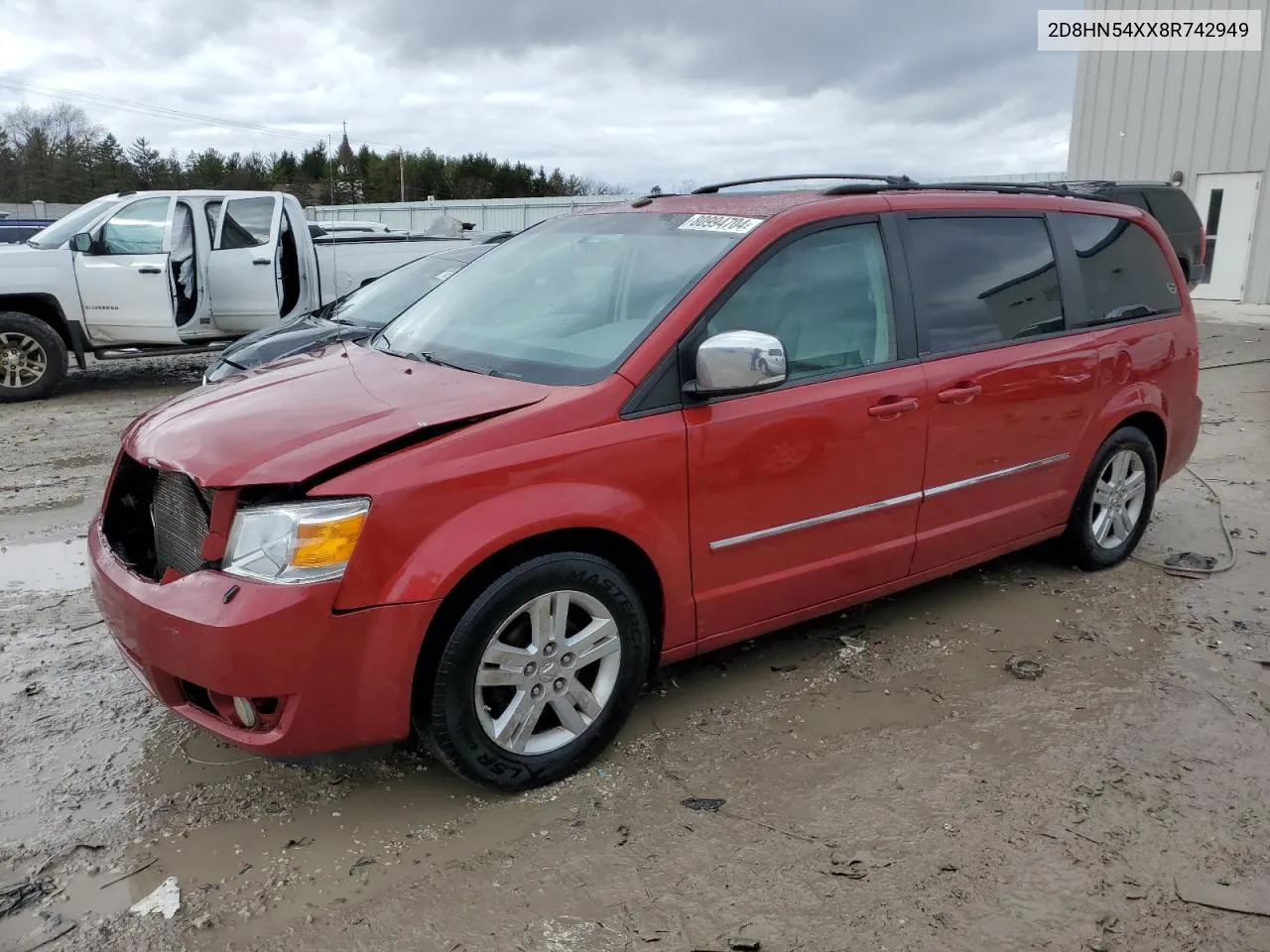 2008 Dodge Grand Caravan Sxt VIN: 2D8HN54XX8R742949 Lot: 80994704